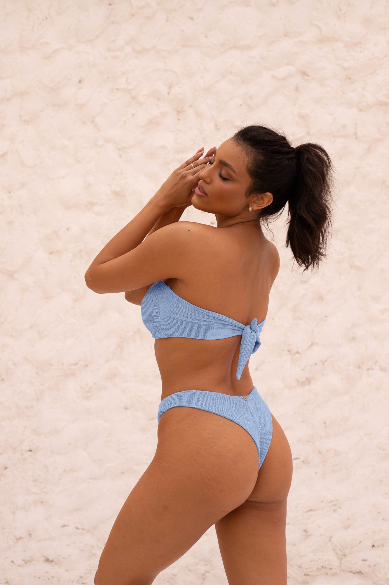 Firenze Bandeau Bikini Set | Baby Blue - Acqua de Luxe Beachwear