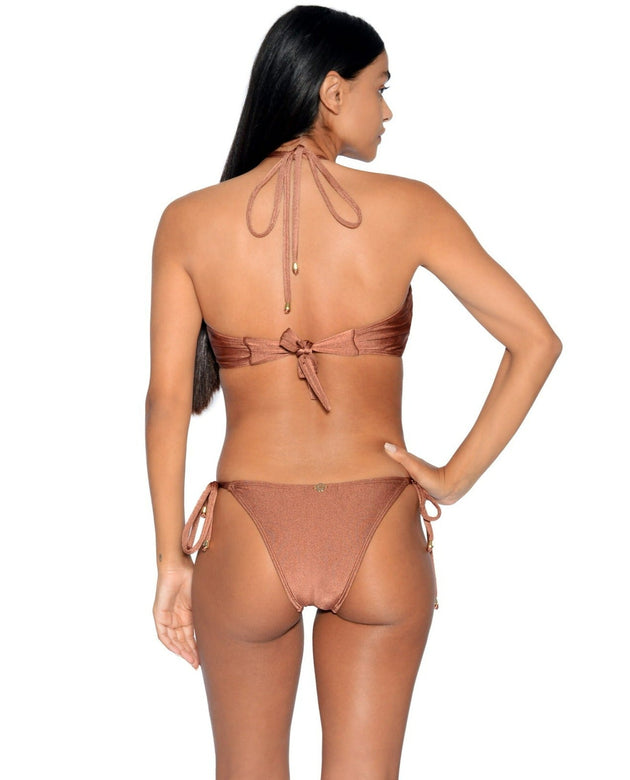 Mykonos Inverted Tri-Top Bikini Set | Brown - Acqua de Luxe Beachwear