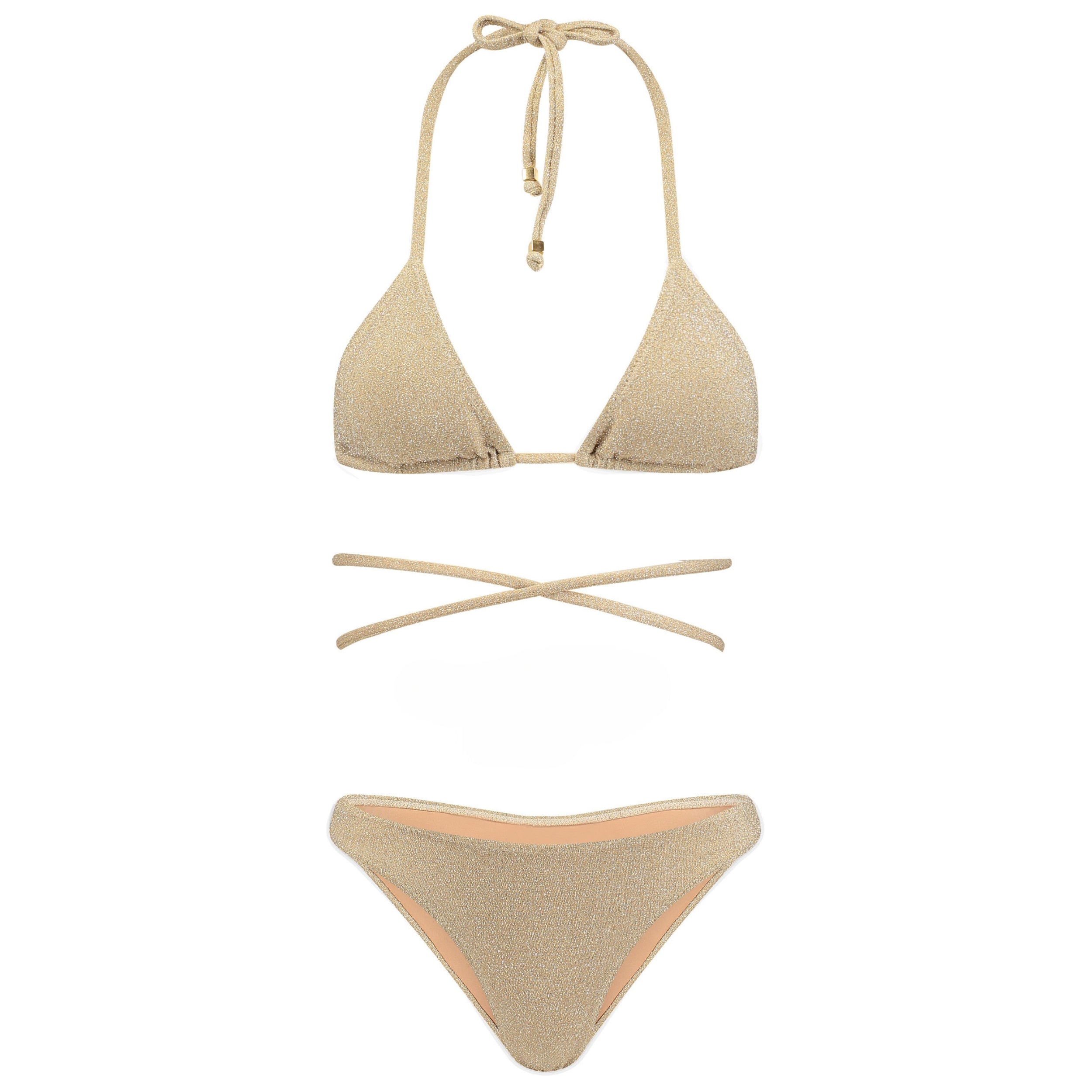 Cristalle Triangle Bikini Set | Gold Citrine