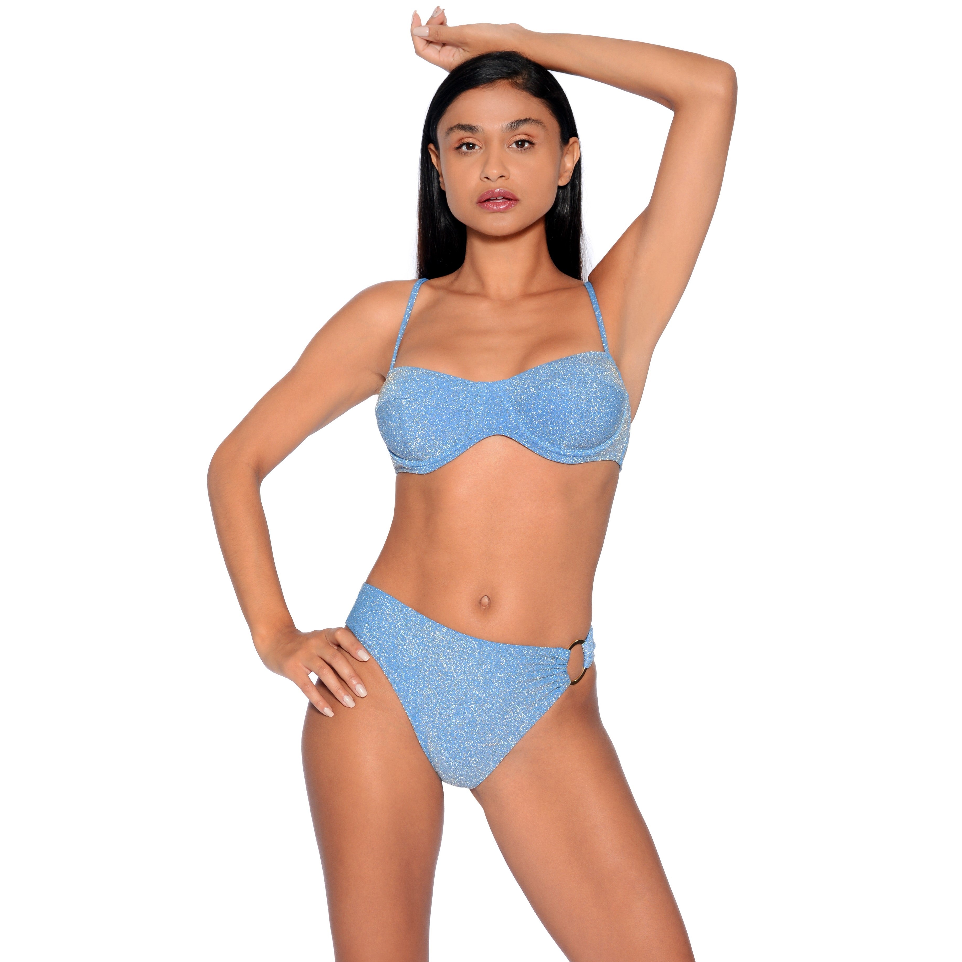 Cristalle Underwire Bikini Set | Blue Sapphire