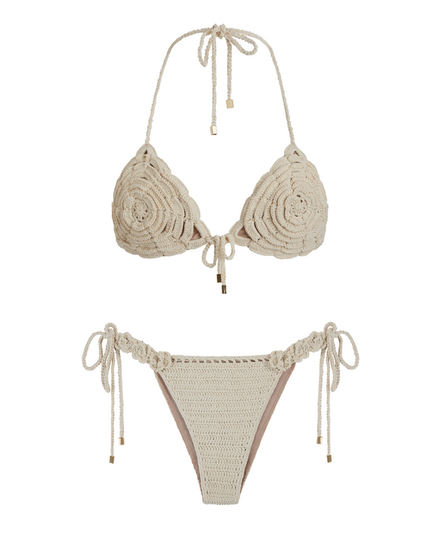 Love & Roses Bikini Set | Off-white