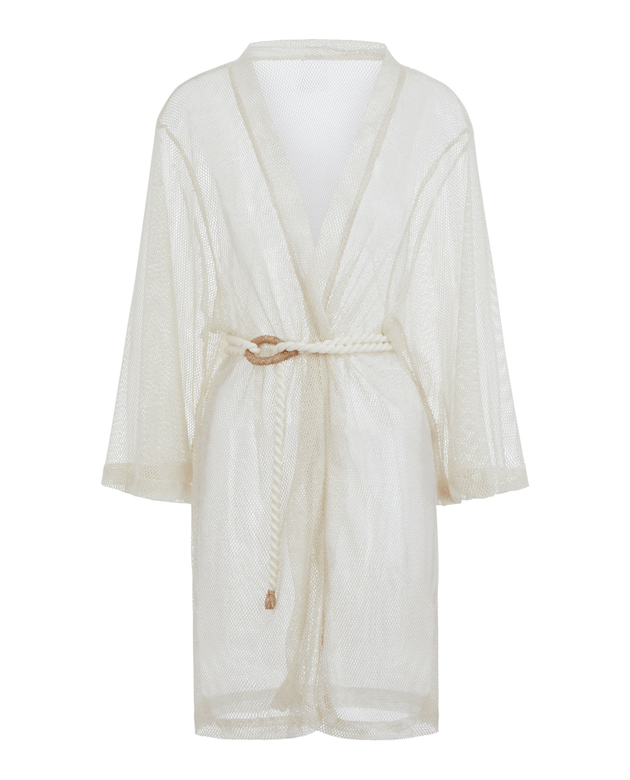 Buzios Belted Kimono in Golden Beige.