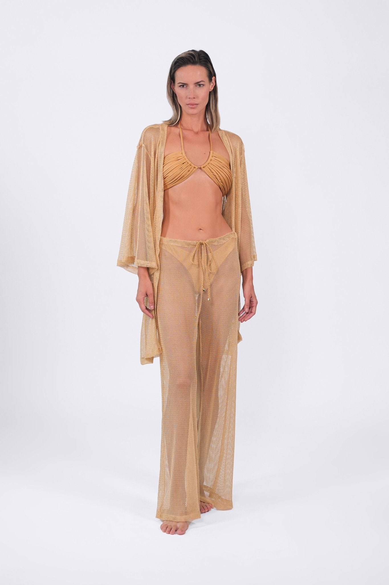 Buzios Shimmer Pants | Gold - Acqua de Luxe Beachwear