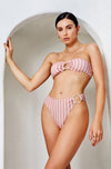 Cristalle Bandeau Bikini Set | Pink Stripes - Acqua de Luxe Beachwear