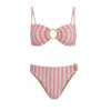 Cristalle Bandeau Bikini Set | Pink Stripes - Acqua de Luxe Beachwear