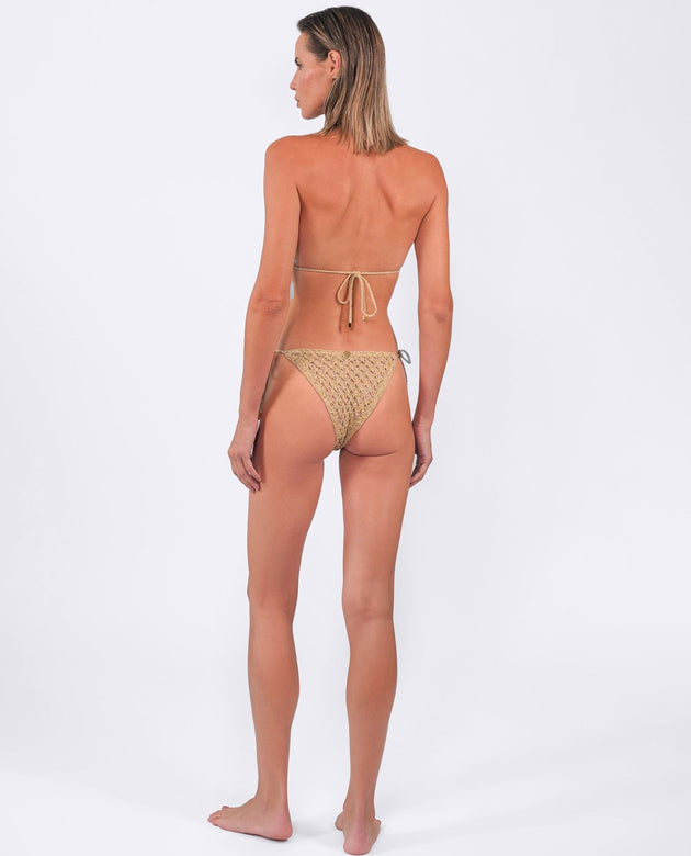 The Hidden Secret Crochet Bikini Set in Beige.
