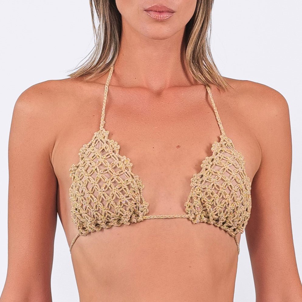 Model wearing The Hidden Secret Triangle Top.