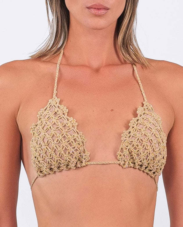 Model wearing The Hidden Secret Triangle Top.