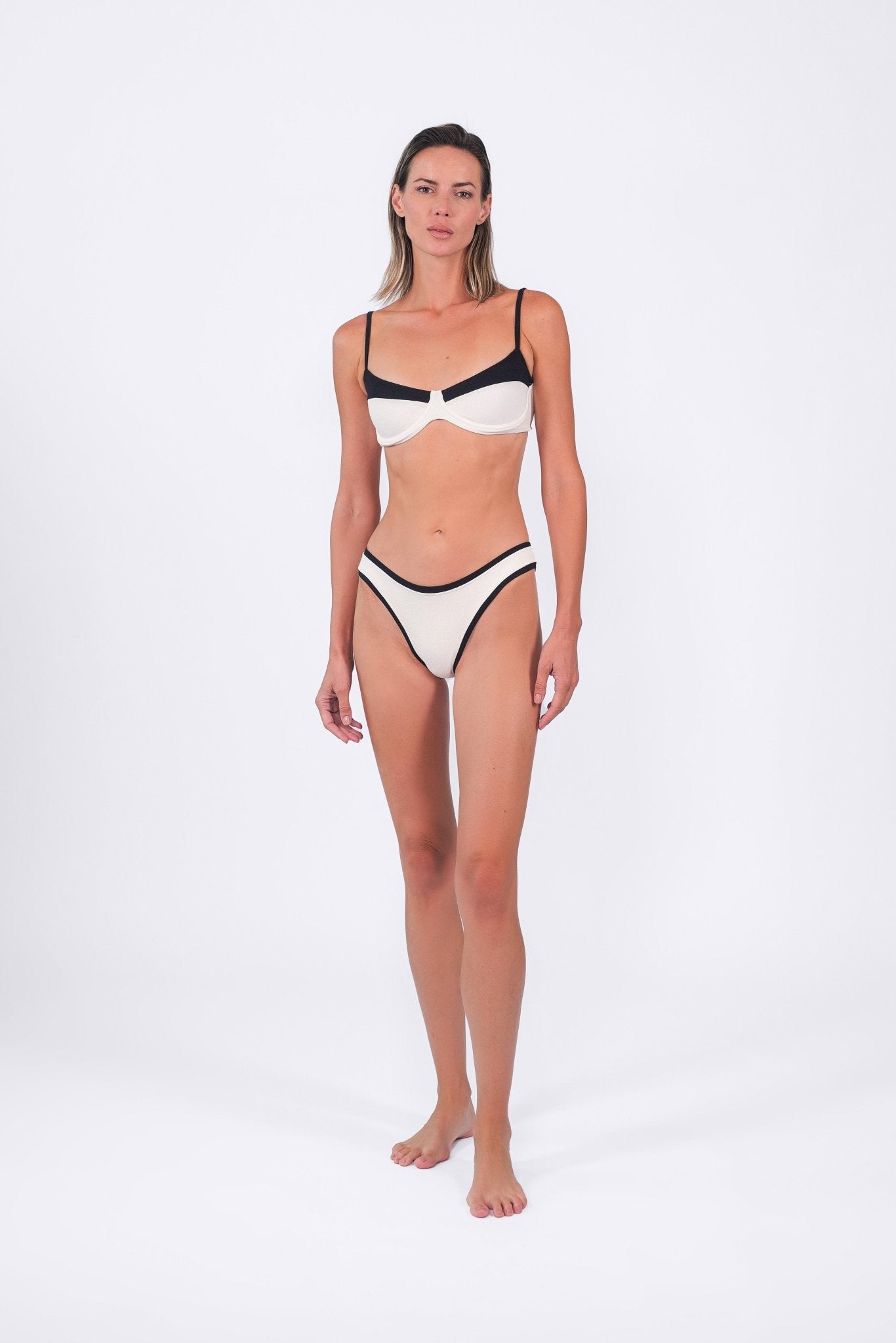 Valencia Bikini Set | Off-white and Black