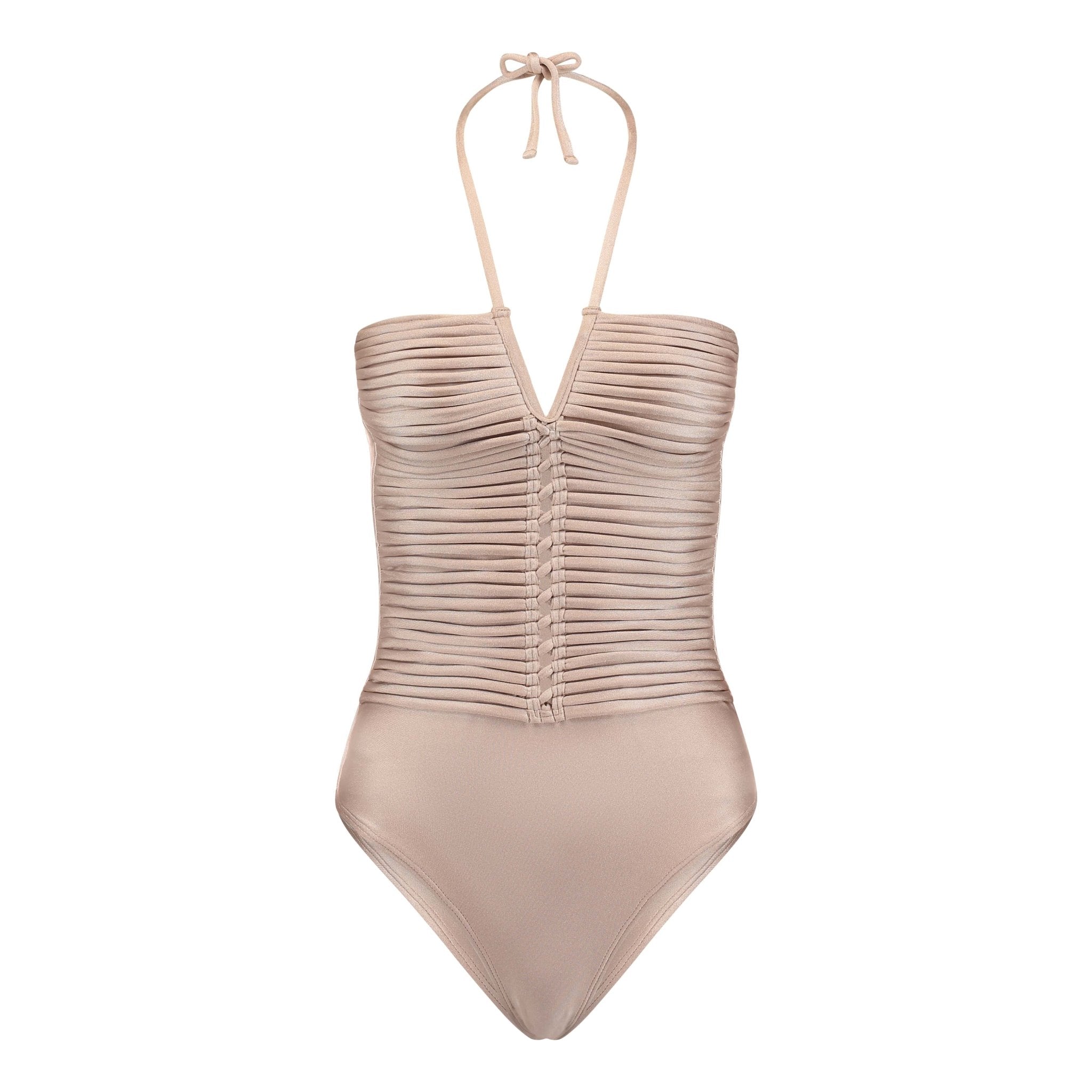 Aphrodite One-piece| Cream Pearl - Acqua de Luxe Beachwear