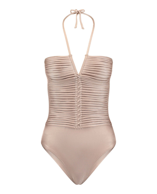 Aphrodite One-piece| Cream Pearl - Acqua de Luxe Beachwear