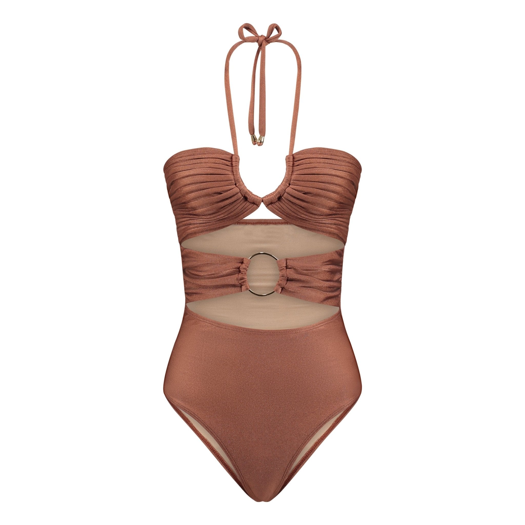 Athene One-piece| Brown - Acqua de Luxe Beachwear