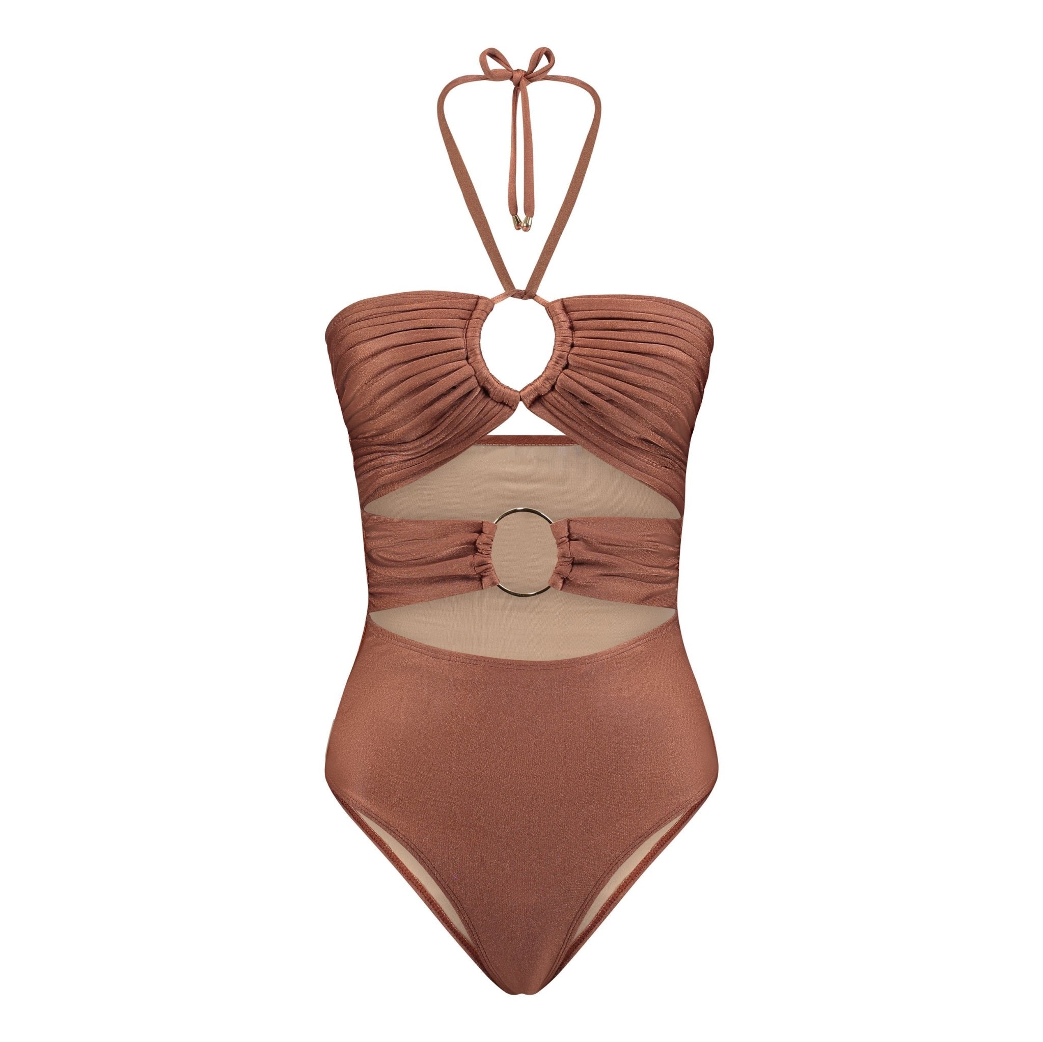 Athene One-piece| Brown - Acqua de Luxe Beachwear