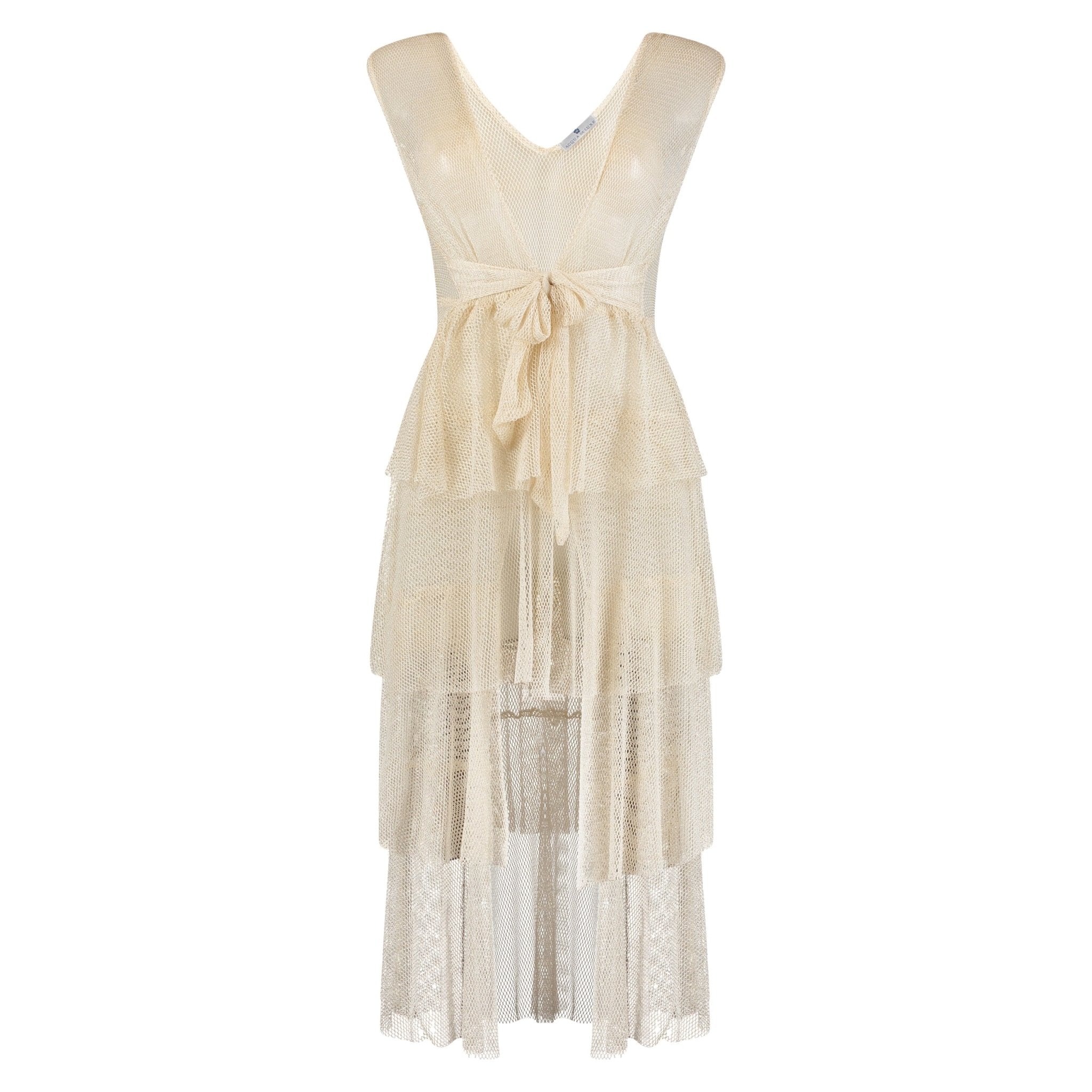 Buzios Shimmer Dress | Golden Beige Acqua de Luxe Beachwear Buzios Shimmer Dress | Golden Beige Acqua de Luxe Beachwear