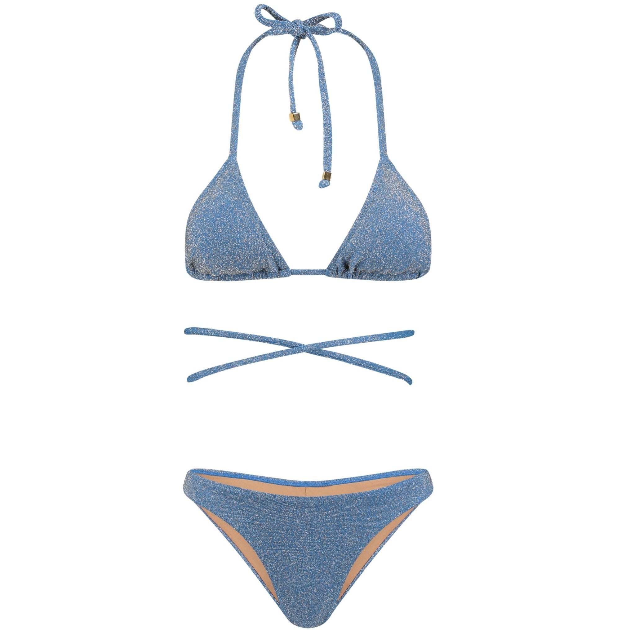 Cristalle Triangle Bikini Set | Blue Sapphire - Acqua de Luxe Beachwear