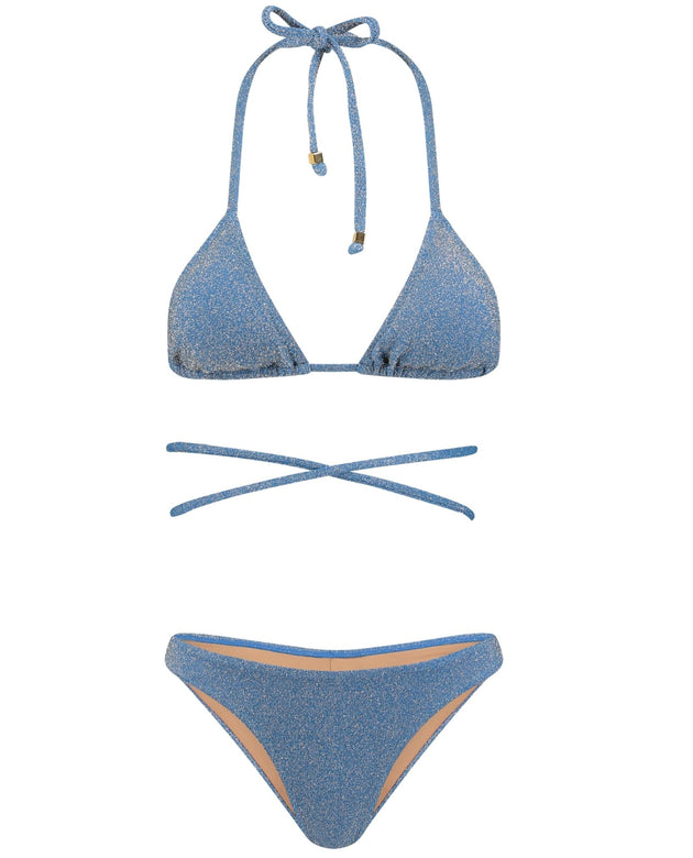 Cristalle Triangle Bikini Set | Blue Sapphire - Acqua de Luxe Beachwear