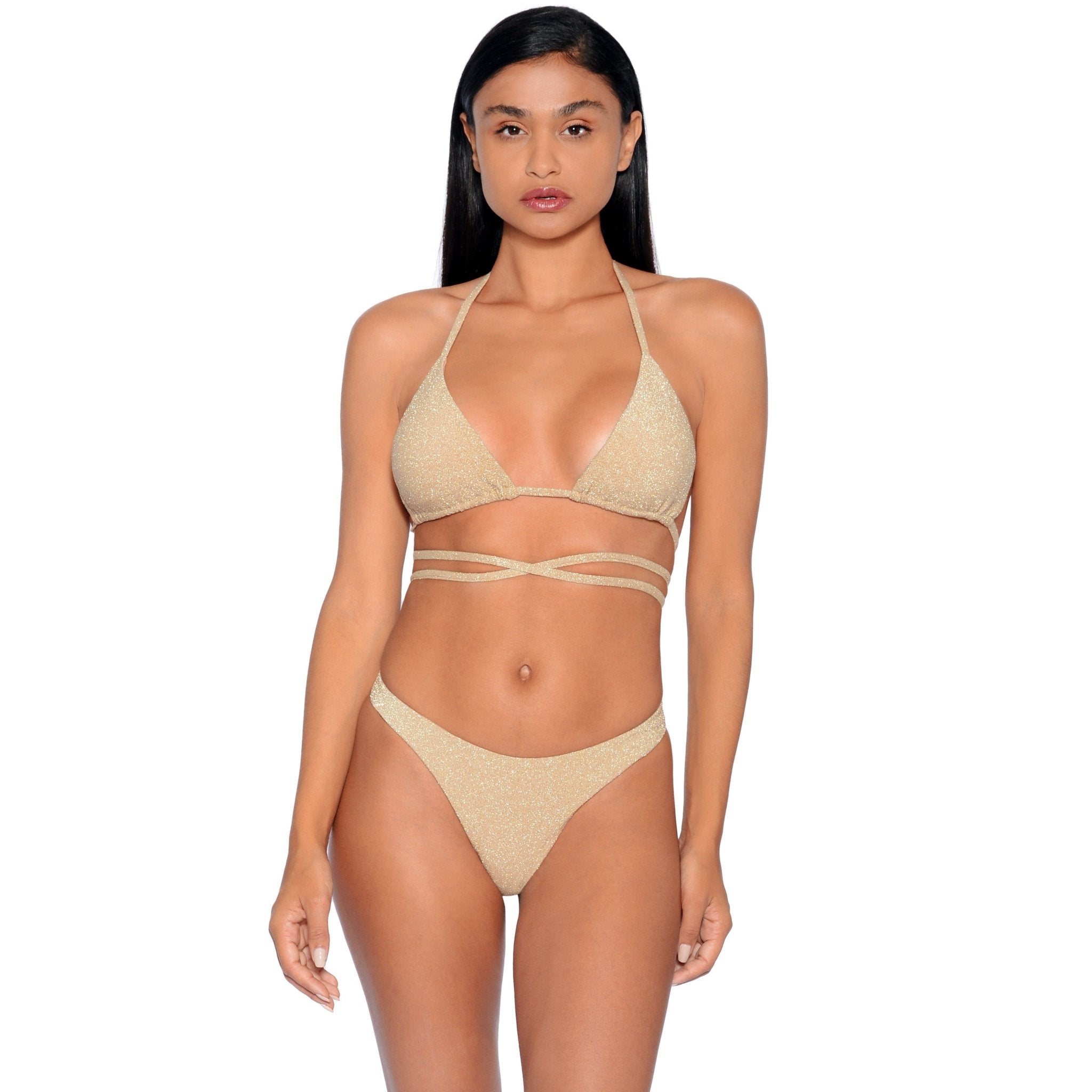 Cristalle Triangle Bikini Set | Blue Sapphire - Acqua de Luxe Beachwear