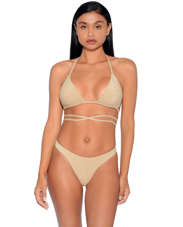 Cristalle Triangle Bikini Set | Gold Citrine - Acqua de Luxe Beachwear