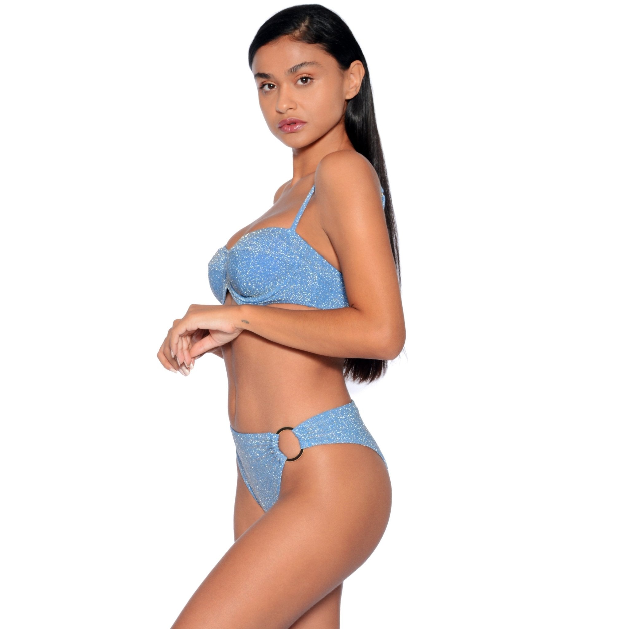 Cristalle Underwire Bikini Set Blue Sapphire – Acqua de Luxe
