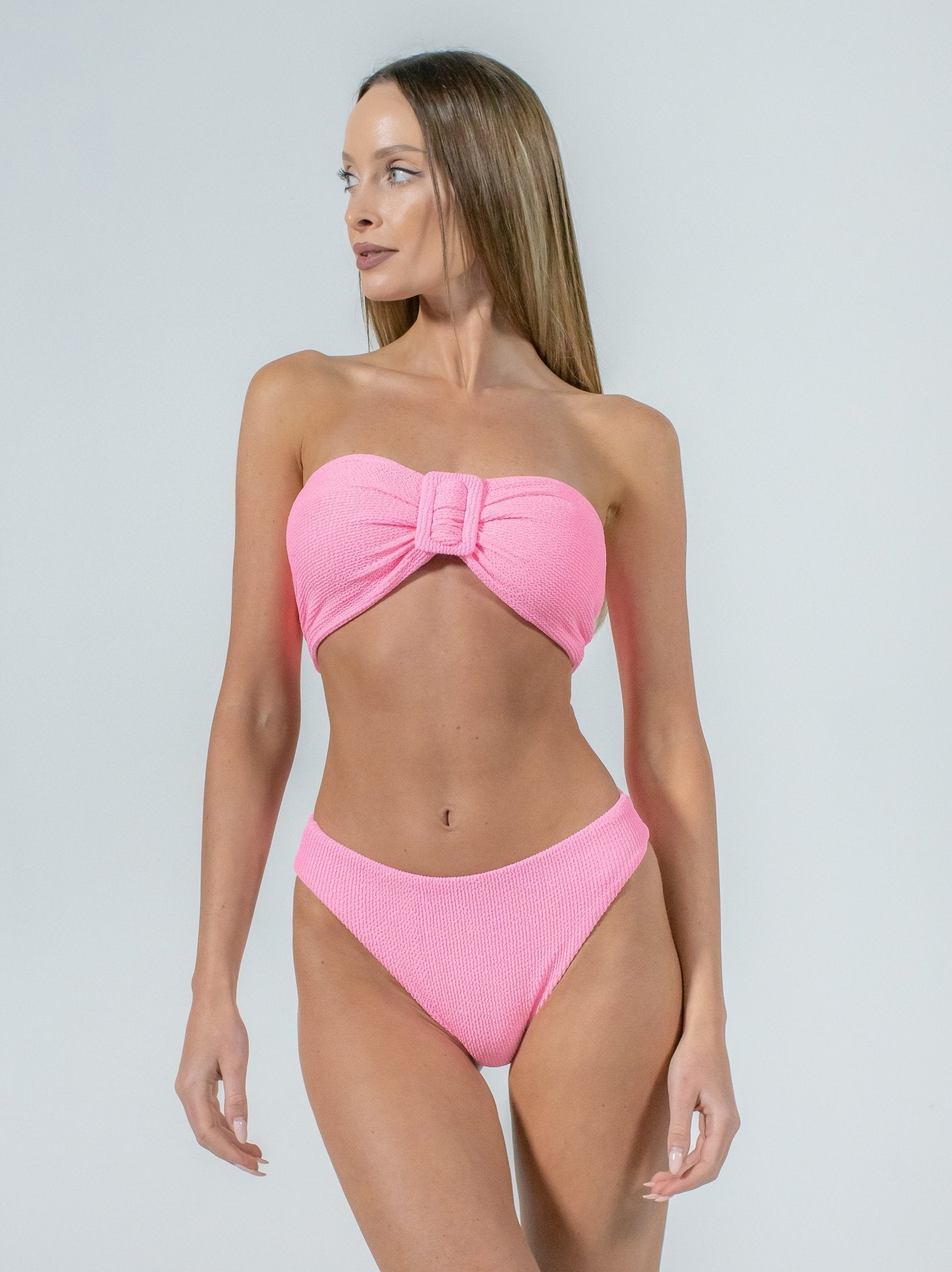 Firenze Bandeau Bikini Set | Barbie Pink
