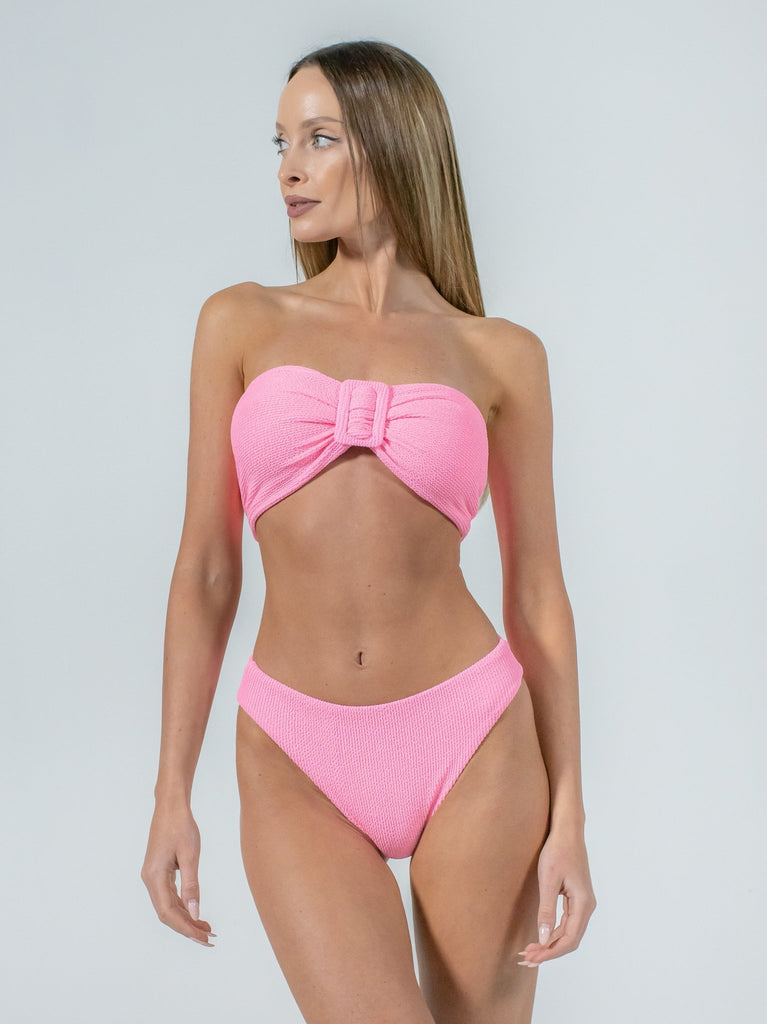 Firenze Bandeau Bikini Set | Barbie Pink