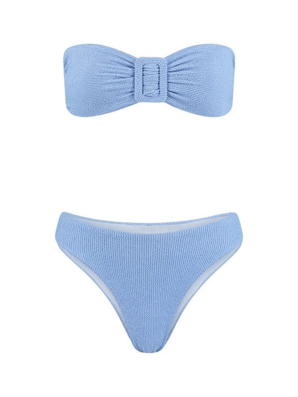 Firenze Bandeau Bikini Set | Baby Blue - Acqua de Luxe Beachwear