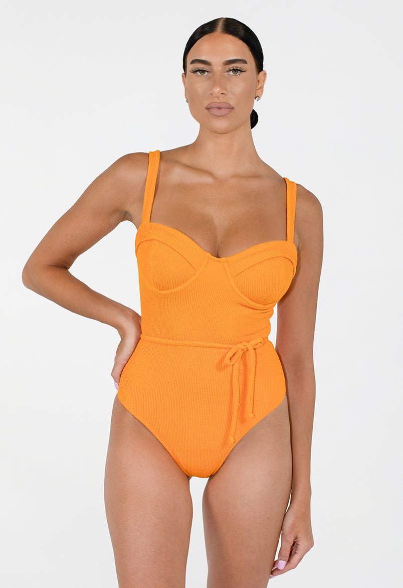 Firenze L'amour One-Piece  Pure Orange – Acqua de Luxe Beachwear