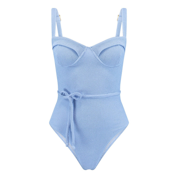 ワンピース水着 Blue Palm Frill One Piece Bikini Palm A Lot ダイヤモンドバック・ワンピース 水着 FKS033L