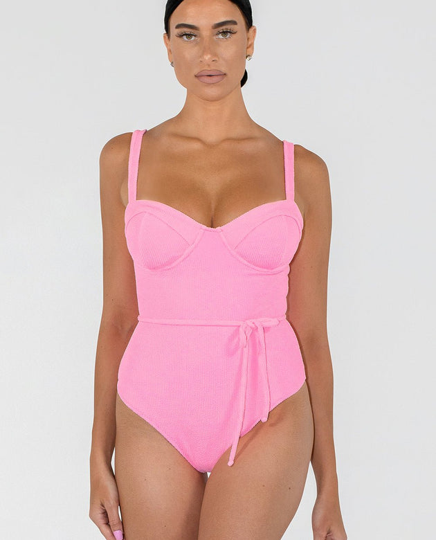 Firenze L'amour One-Piece | Barbie Pink - Acqua de Luxe Beachwear
