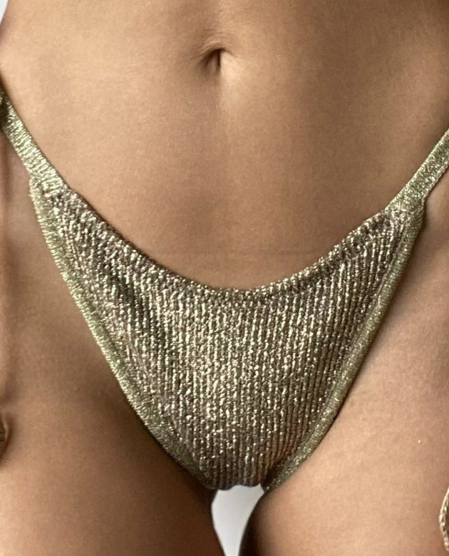 'GLITTER & GLAM' TIE SIDES BOTTOM - Acqua de Luxe Beachwear
