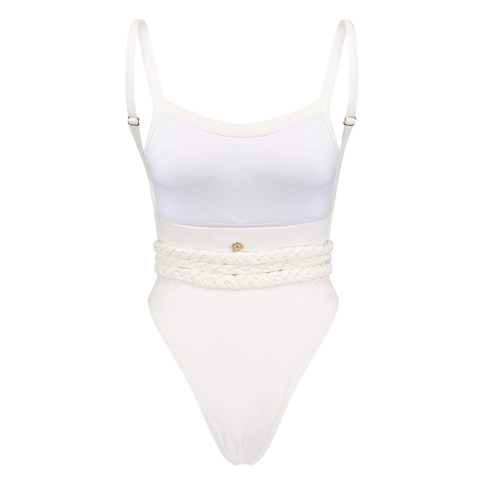 Greece Belted One-piece | Off-White - Acqua de Luxe Beachwear