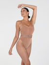 GREECE HIGH LEG BELTED ONE PIECE