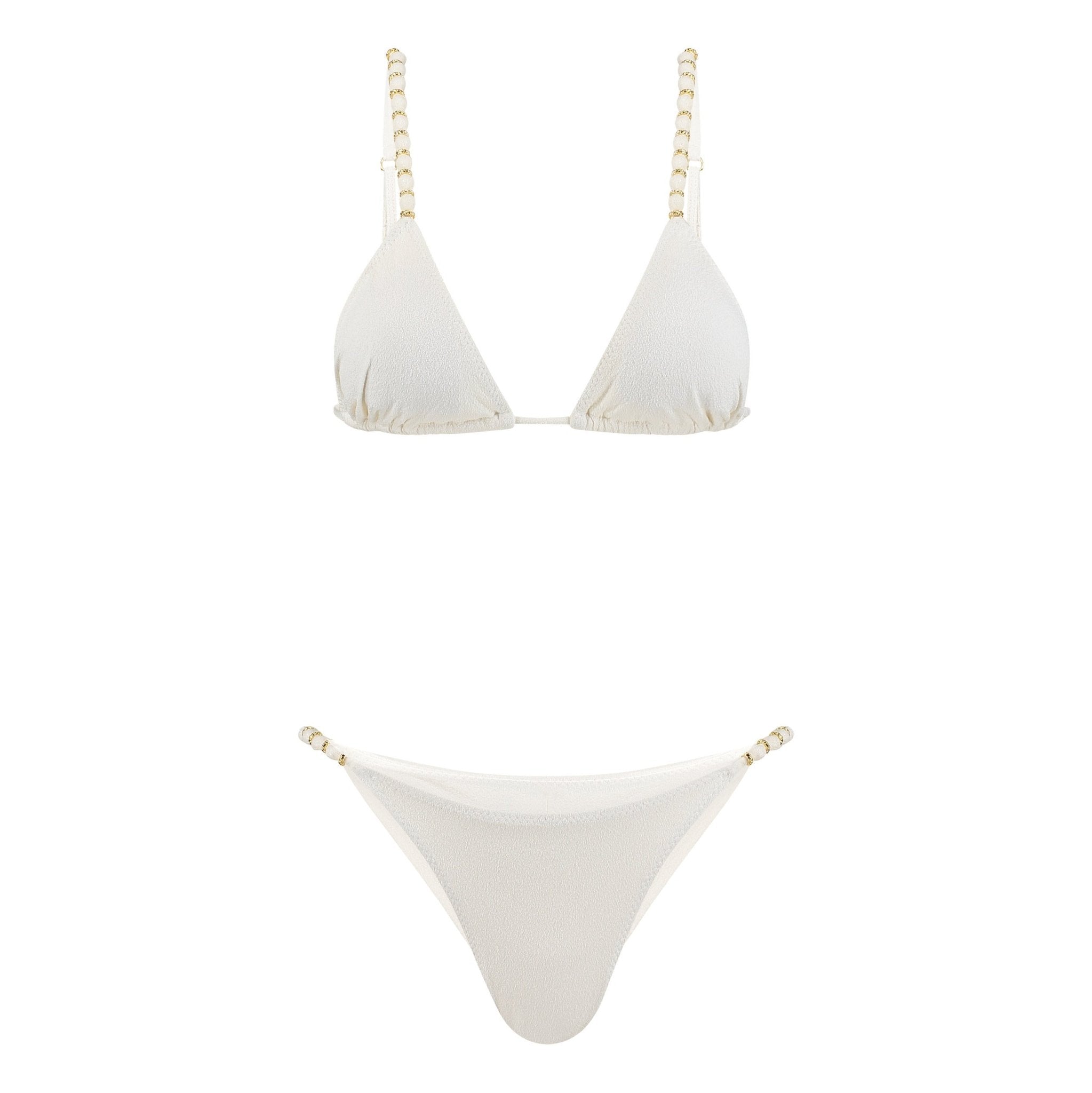 Monaco Bikini Set Off-white โ Acqua de Luxe Beachwear