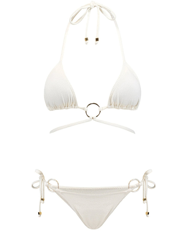 Saint-Tropez Bikini Set | Off-White - Acqua de Luxe Beachwear