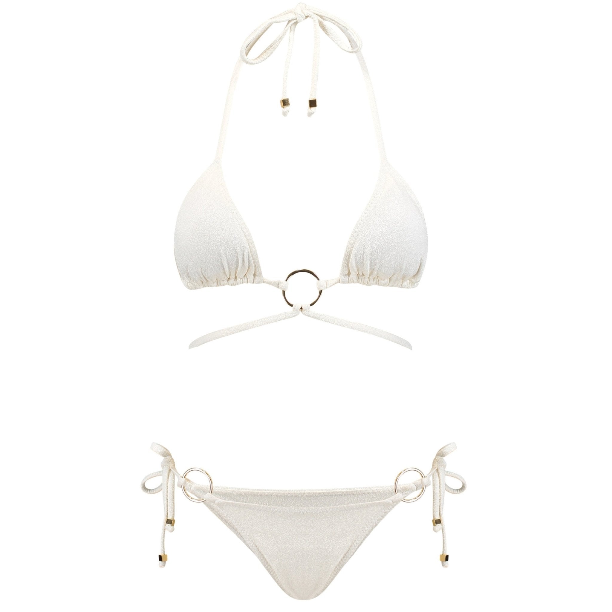 Saint-Tropez Bikini Set | Off-White - Acqua de Luxe Beachwear