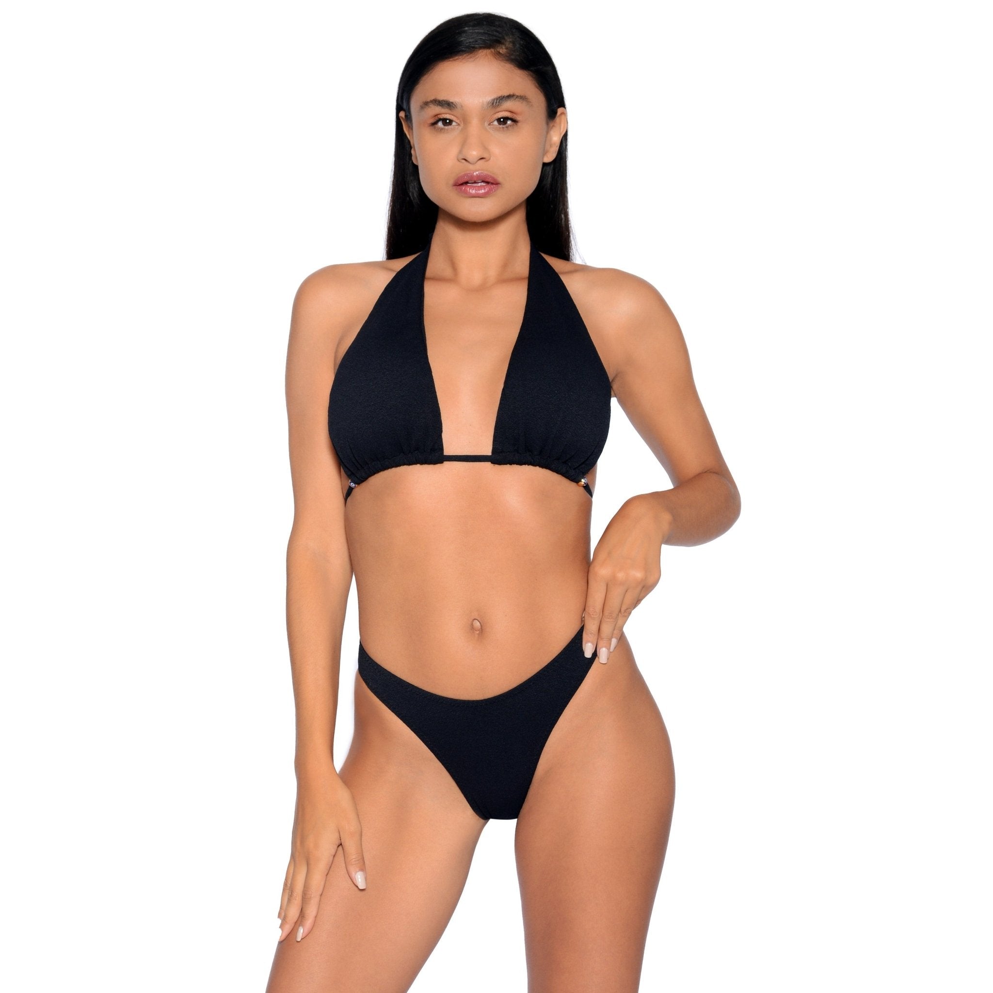 Santorini Bikini Set | Black - Acqua de Luxe Beachwear