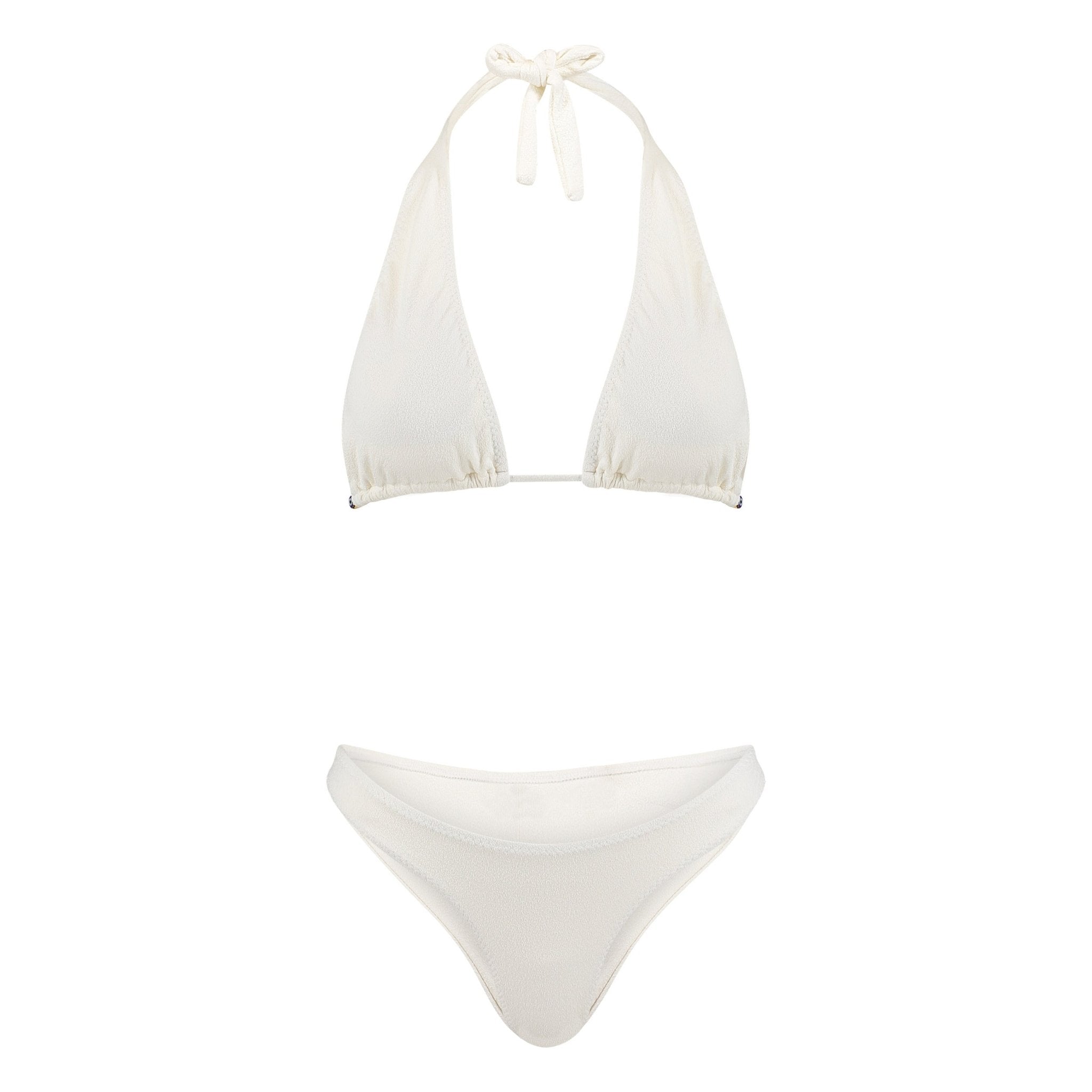 Santorini Bikini Set | Off-White - Acqua de Luxe Beachwear