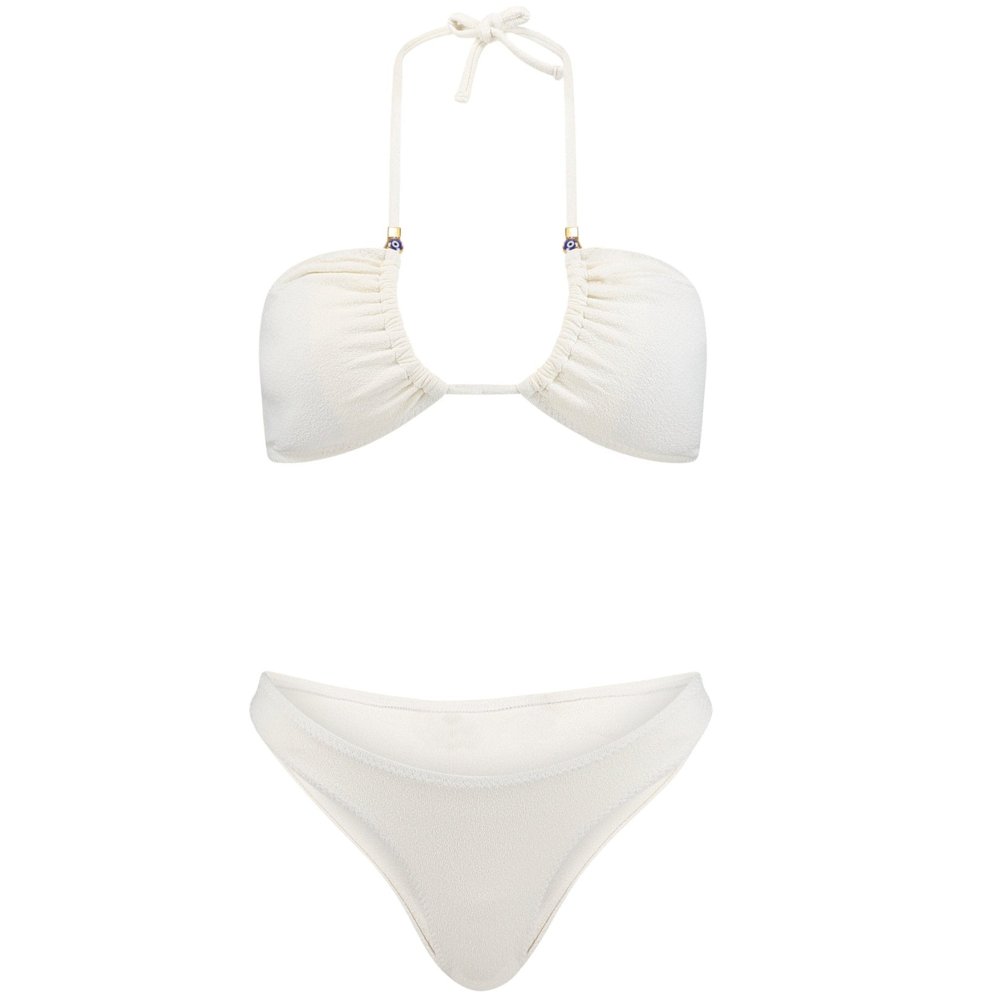 Santorini Bikini Set | Off-White - Acqua de Luxe Beachwear