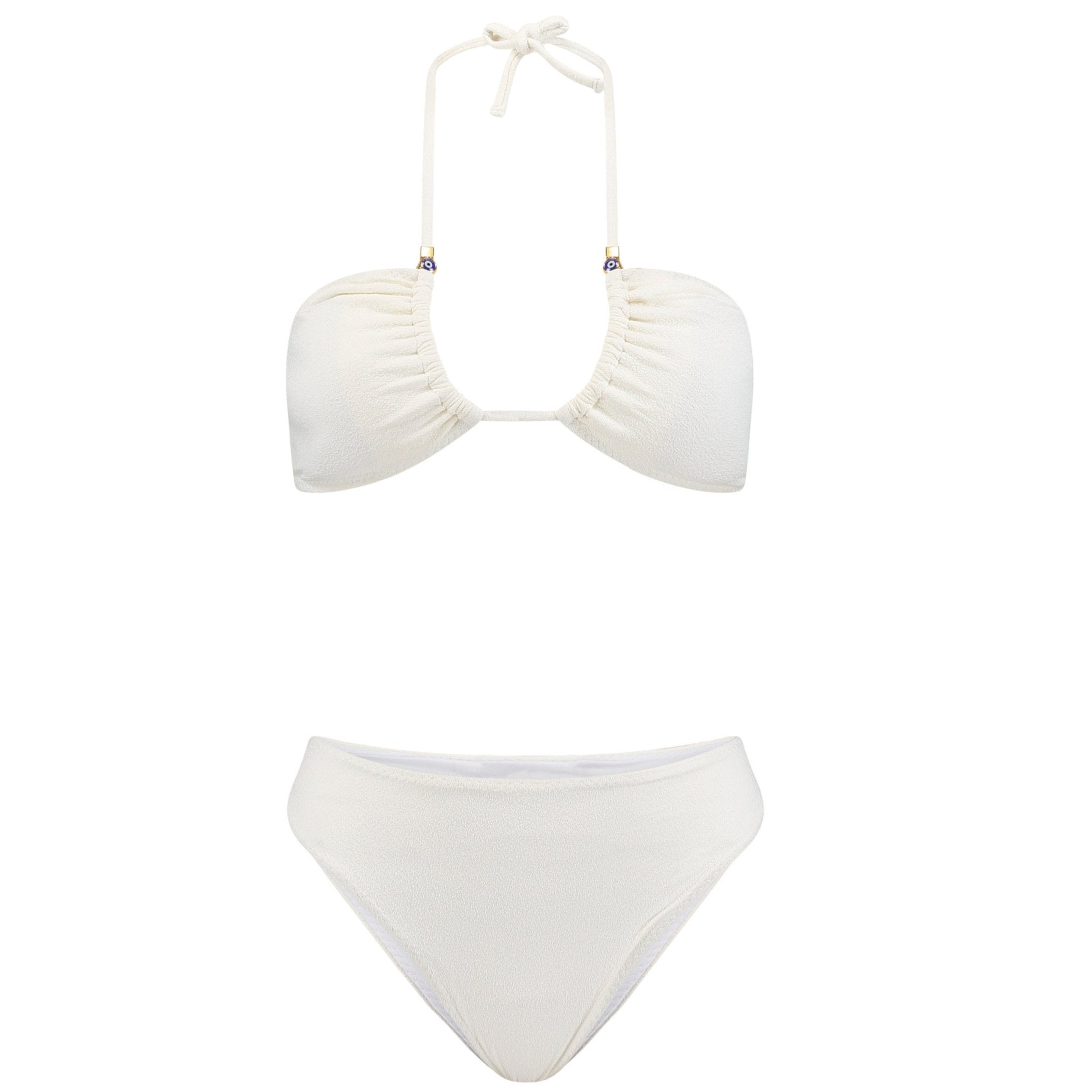 Santorini Bikini Set | Off-White - Acqua de Luxe Beachwear