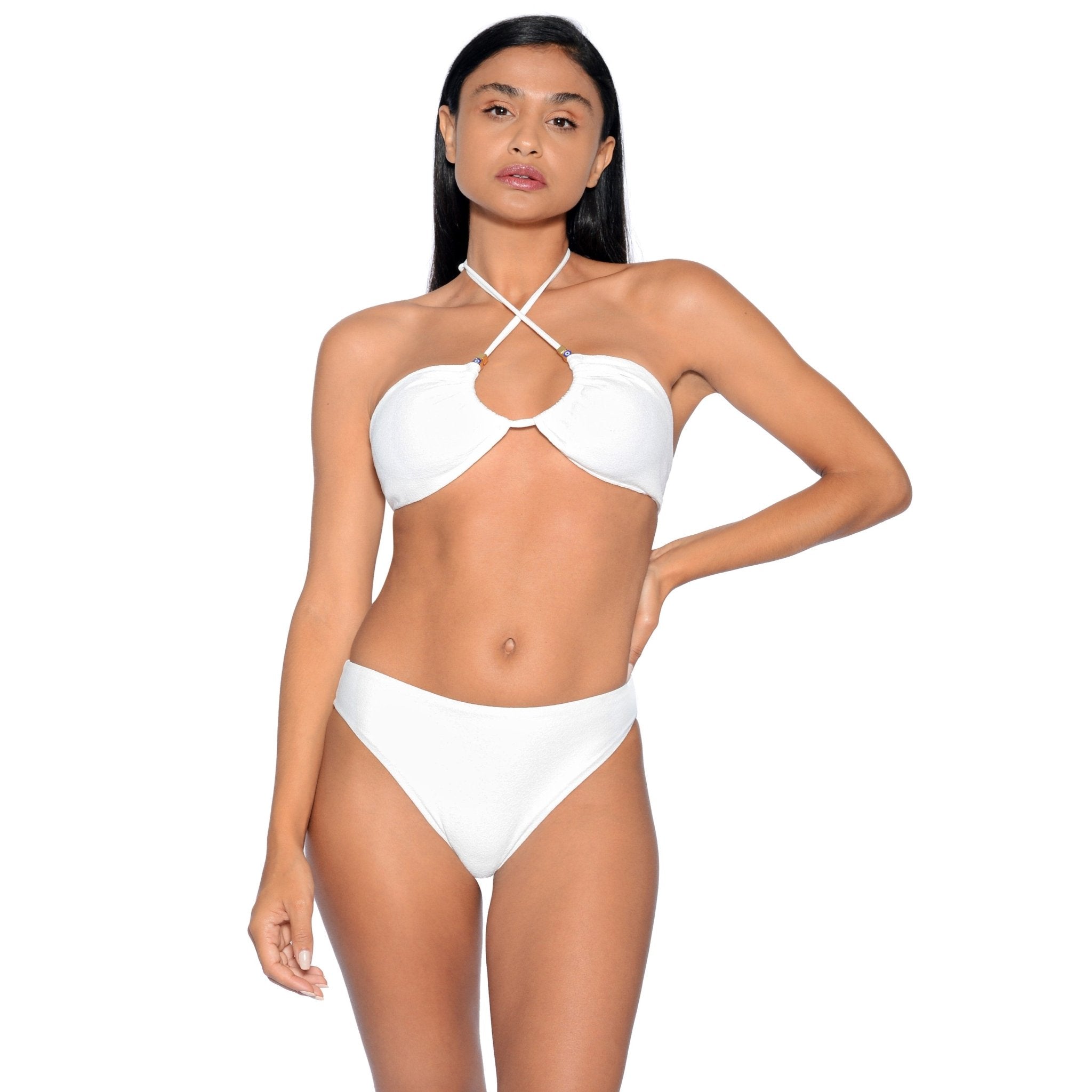 Santorini Bikini Set | Off-White - Acqua de Luxe Beachwear