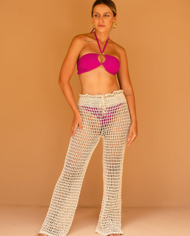 TRUE LOVE CROCHET PANTS | BROWN - Acqua de Luxe Beachwear